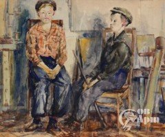 Акварель "Мальчики"